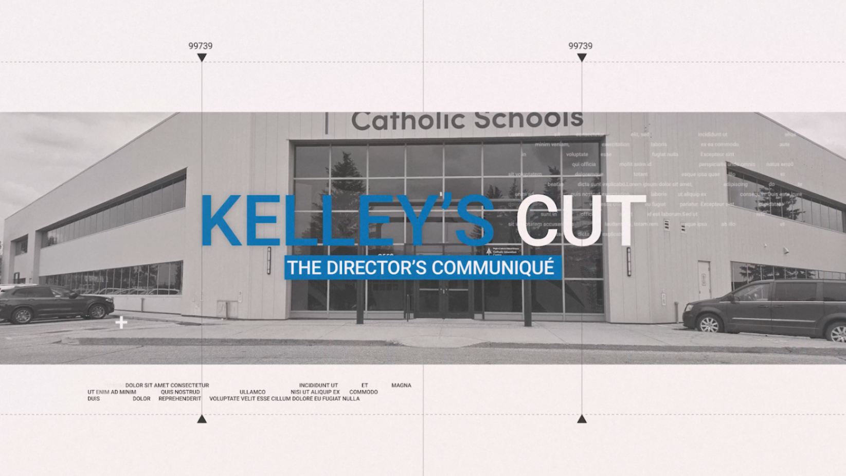 A freeze frame of the new opening for the Director's Communique, featuring the facade of CEC 2.0